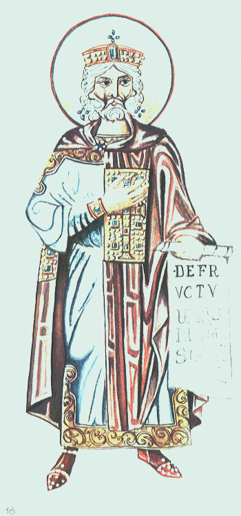 Disegno di mosaico raffigurante il re David