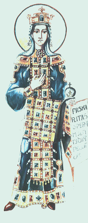 Disegno di mosaico raffigurante la Karitas