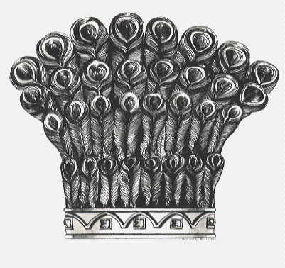 Riproduzione da disegno della toupha di Giustiniano